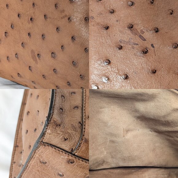 MAURO GOVERNA Ostrich Leather Shoulder Bag - Picture 11 of 14